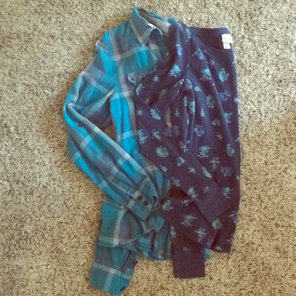 Flannel/ thermal blue bundle